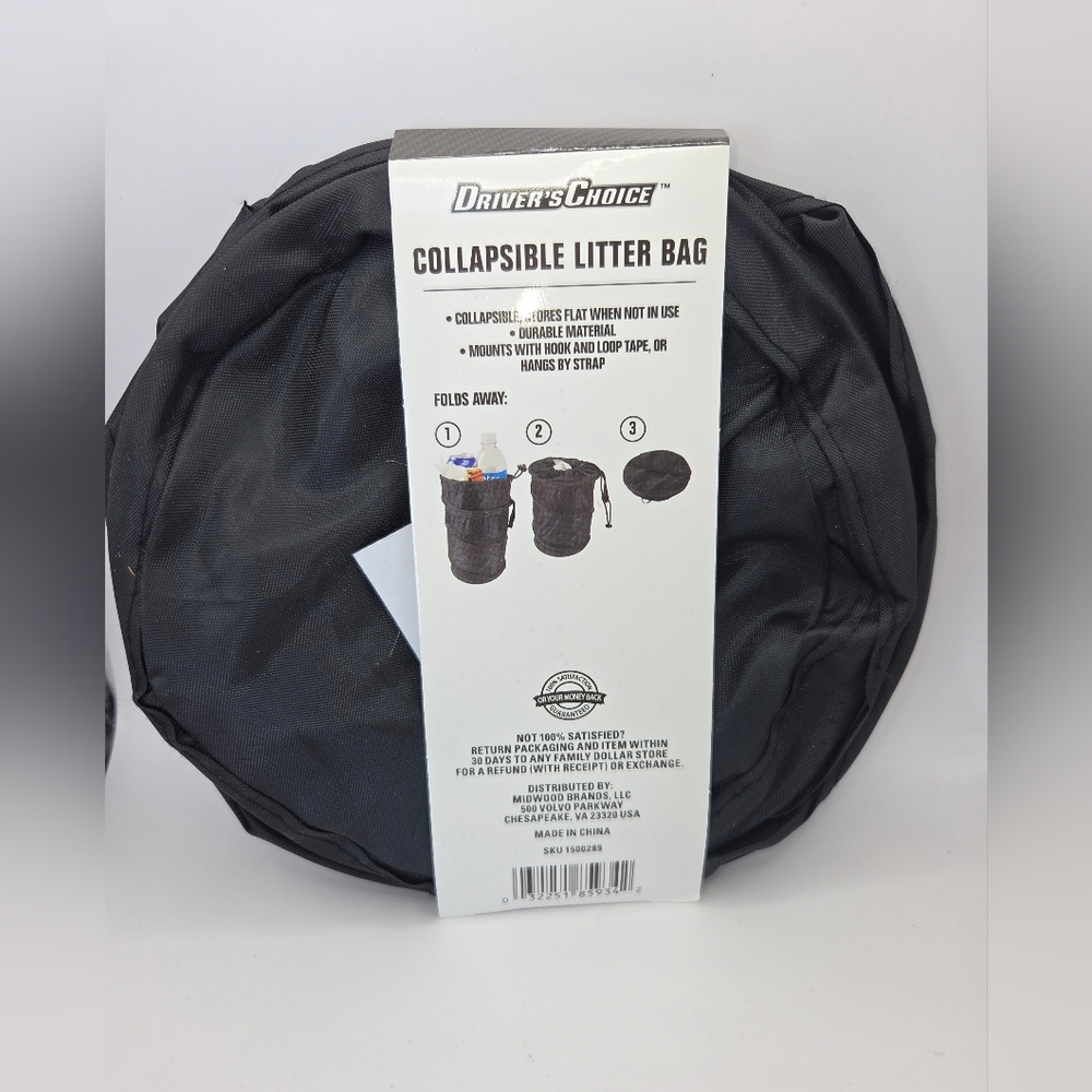 Collapsible Litter Bag - Black - Picture 2 of 2